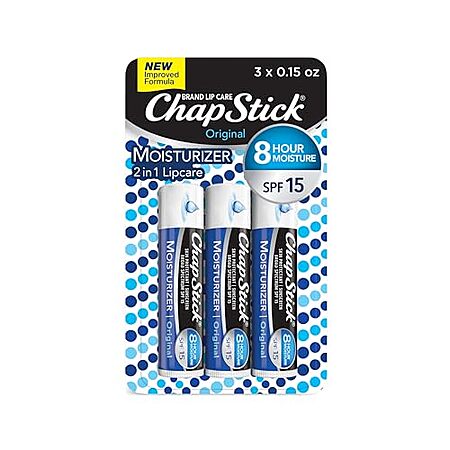 3-Count ChapStick Moisturizer Lip Balm (Original) $2.70 w/ Subscribe & Save