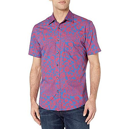 Amazon Essentials Men's Short-Sleeve Poplin Shirt (various) $8.95 