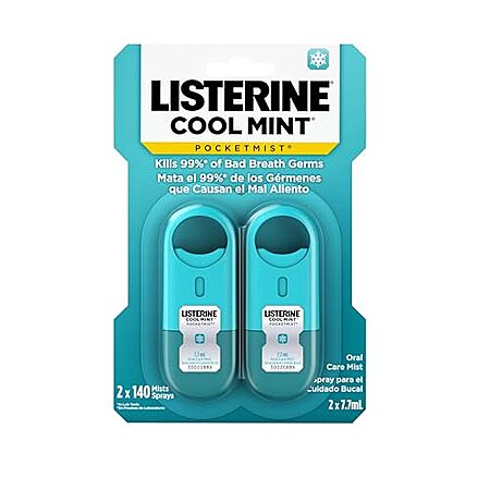 Select Accounts: 2-Pack 0.26-Oz Listerine Cool Mint Pocketmist Oral Care Mist $3.70 w/ Subscribe & Save