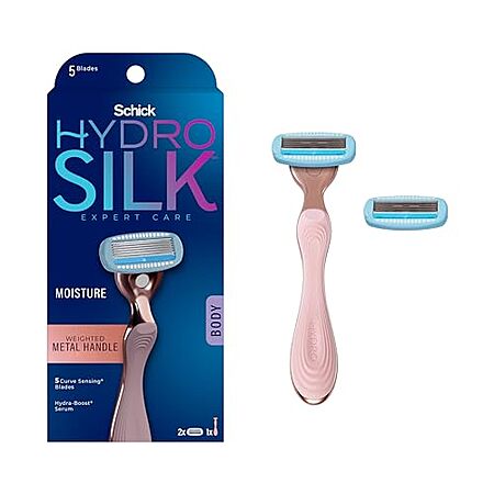 [S&S] $8.55 | Schick Hydro Silk Rose Gold Metal Razor for Women (1 Handle & 2 Refills) at Amazon