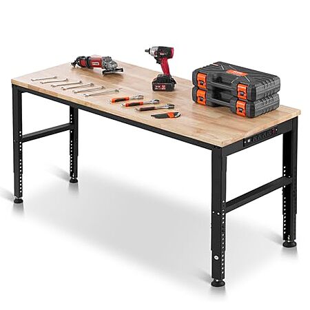 $121.24 | VEVOR Adjustable Workbench, 2000 lbs Capacity, 61 x 20-inch at Amazon