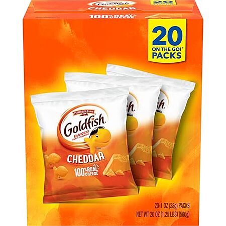 Select Accounts: 20-Pack 1-Oz Goldfish Crackers (Cheddar) $4.65 w/ Subscribe & Save