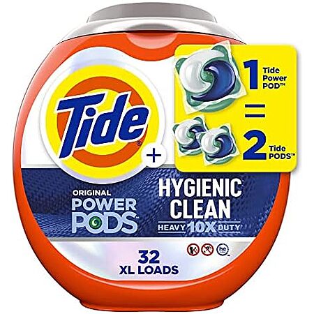 [S&S, AC] $32.21 | 4 × 32-Count Tide Hygienic Clean Heavy 10x Duty Power PODS (Original) ($8.05 each) at Amazon