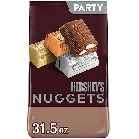 [S&S, AC] $10.39 | 31.5-Oz Hershey's Nuggets Assorted Chocolate Candy Party Pack at Amazon