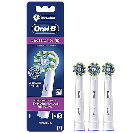 [S&S, AC] $12.73 | 3-Count Oral-B CrossAction Electric Toothbrush Replacement Brush Heads (White) at Amazon ($4.24 each)