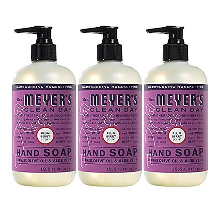 [S&S, AC] $7.49 | 3-Pack 12.5-Oz MRS. MEYER'S CLEAN DAY Liquid Hand Soap (Plum Berry) at Amazon ($2.50 each)