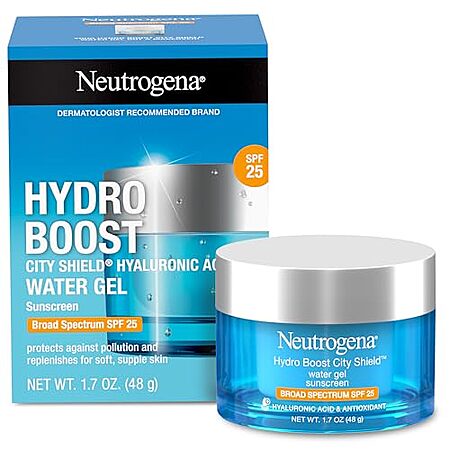 [S&S, AC] $8* | 1.7-Oz Neutrogena Hydro Boost City Shield Water Gel Face Moisturizer w/ SPF 25 at Amazon