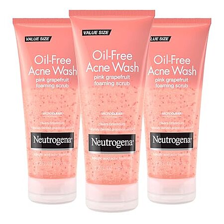 [S&S, AC] $16 | 3-Pack 6.7-Oz Neutrogena Oil Free Pink Grapefruit Acne Face Wash with Vitamin C at Amazon ($5.33 each)