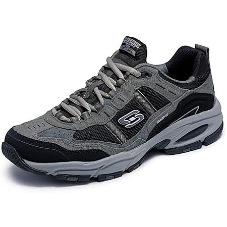$38* | Skechers Sport Men's Vigor 2.0 Trait Memory Foam Sneaker (Charcoal/Black) at Amazon