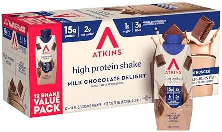 [S&S, AC] $29.38 | 2 × 12-Pack 11-Oz Atkins Deliciously Filling Protein Shake (Milk Chocolate Delight) ($14.69 each) at Amazon ($1.22 each)