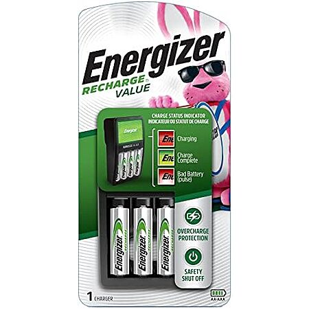 $9.34 | Energizer Recharge Value Charger for NiMH Rechargeable AA and AAA Batteries at Amazon