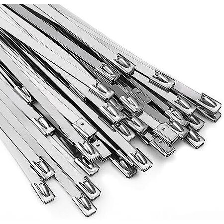 $5.99* | 100-Pack 11.8" Self-Locking Stainless Steel Metal Zip Ties at Amazon