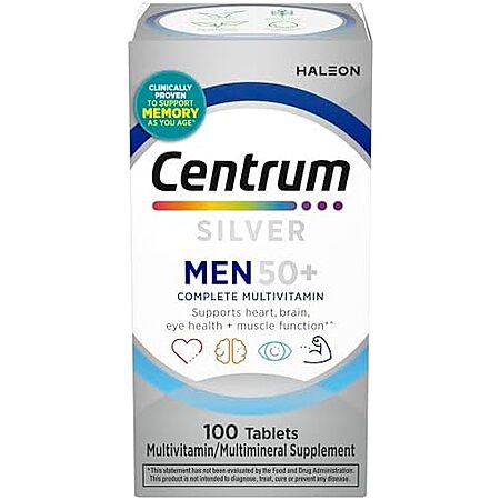 100-Count Centrum Silver Men 50+ Multivitamin Tablets $3.15 w/ Subscribe & Save