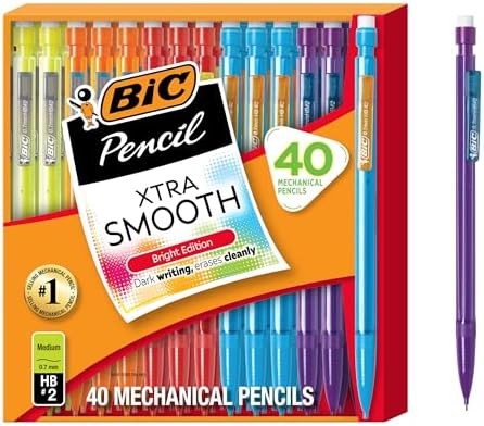 [S&S] $5.22* | 40-Ct 0.7mm BIC Xtra Smooth Bright Edition Mechanical Classic #2 Pencils at Amazon