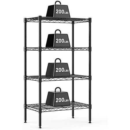 47" Dumos 4-Tier Adjustable Metal Wire Storage Shelves $28 