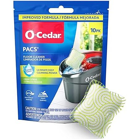 [S&S, AC] $4.67 | 10-Count O-Cedar PACS Hard Floor Cleaner (Crisp Citrus) at Amazon (46.7￠ each)