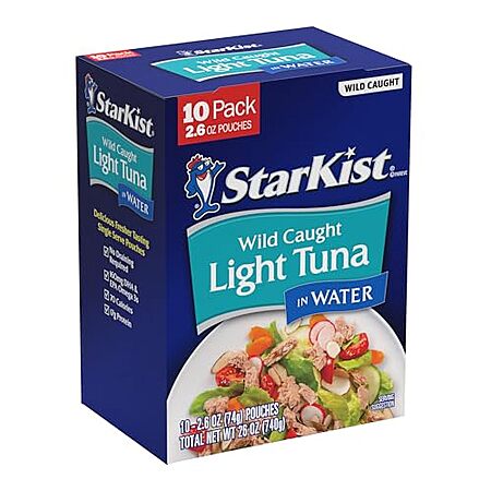[S&S] $7.51* | 10-Pack 2.6-Oz StarKist Chunk Light Tuna in Water at Amazon