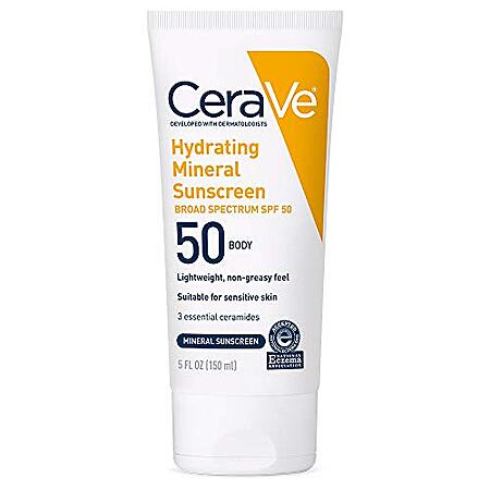[S&S] $9.49 | 5-Oz CeraVe 100% Mineral Sunscreen SPF 50 at Amazon