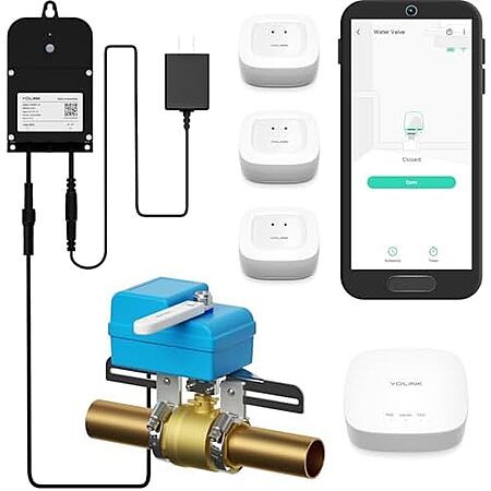 YoLink Water Leak Protection Kit: Sensors, Smart Valve Controller, EVO Operator, Hub $228 + Free Shipping