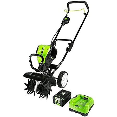 $170* | 10" Greenworks Pro 80V Cultivator / Tiller + 2Ah Battery & Charger (Black/Green) at Amazon