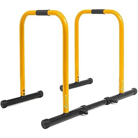 $42.98* | ProsourceFit Adjustable Dip Stand Station (Yellow) at Amazon