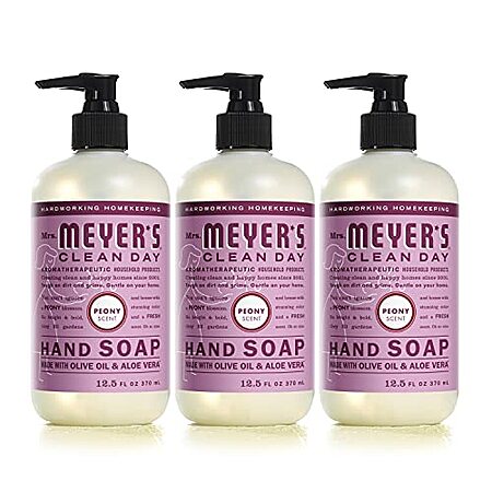 [S&S, AC] $7.49 | 3-Pack 12.5-Oz MRS. MEYER'S CLEAN DAY Hand Soap (Peony) at Amazon ($2.50 each)