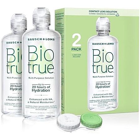2-Pack 10-Oz Biotrue Multi-Purpose Contact Lens Solution w/ Lens Case $10.15 w/ Subscribe & Save