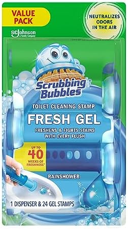 24-Count Scrubbing Bubbles Fresh Gel Toilet Bowl Cleaning Stamps (Rainshower) $8.65 w/ Subscribe & Save