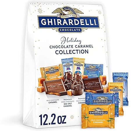 12.2-Oz Ghirardelli Holiday Caramel Collection, Milk and Dark Chocolate Squares $6 