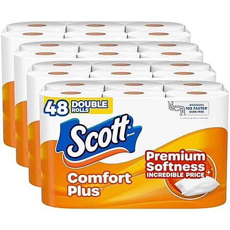 48-Pack 231-Sheets Scott ComfortPlus 1-Ply Toilet Paper Double Rolls $14.70 w/ Subscribe & Save