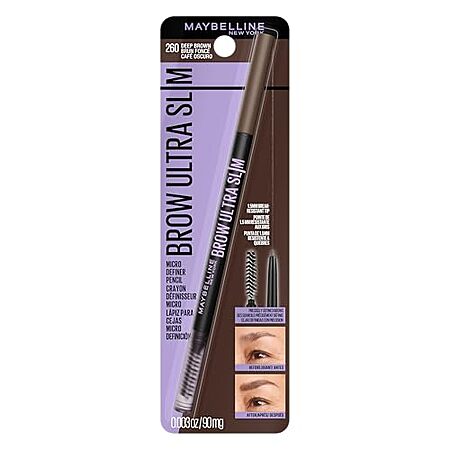 [S&S] $2.55 | Maybelline Express Brow Ultra Slim Eyebrow Makeup (260 DEEP BROWN) at Amazon
