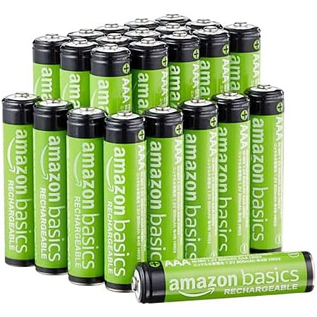 [S&S] $13.01 | 24-Count Amazon Basics Rechargeable AAA NiMH Performance Batteries, 800 mAh at Amazon (54.2￠ each)