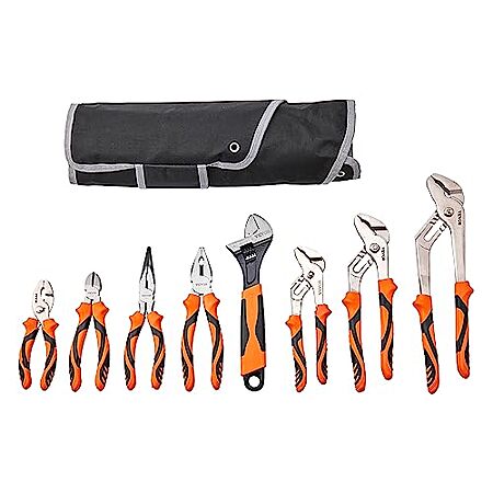8-Piece Vevor High Carbon Steel Groove/Linesman Adjustable Pliers/Wrench Set $26.90 