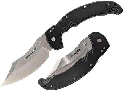 $109.99* | Cold Steel Mayhem Folding Knife w/ 6" AUS10A Steel Blade & G10 Handle at Amazon