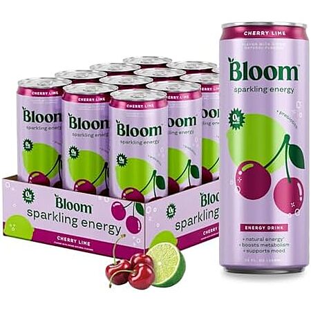 [S&S] $15.65 | 12-Pack 12-Oz Bloom Nutrition Sparkling Energy Drink (Cherry Lime) at Amazon ($1.30 each)