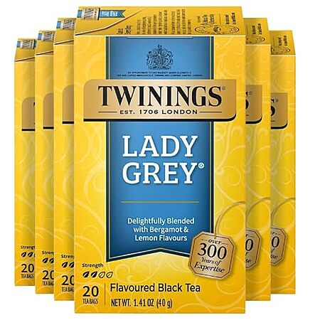 Select Accounts: 6-pk 20-ct Twinings Lady Grey Black Tea Individually Wrapped Bags $9.60 w/ Subscribe & Save
