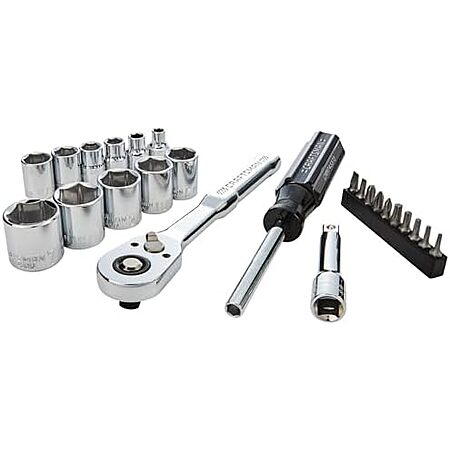 24-Piece CRAFTSMAN 3/8 Inch Drive SAE Mechanics Tool Set $20 