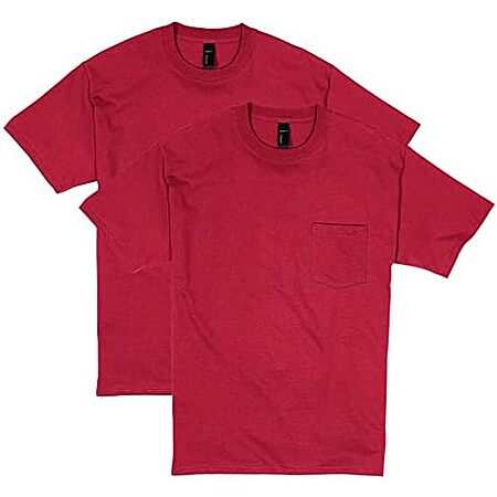 $11* | 2-Pack Hanes Men's Beefy-t 100% Cotton Heavyweight Pocket T-Shirt (Various Colors) at Amazon