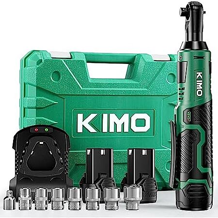 $31.49 | KIMO Cordless Electric Ratchet Wrench Set at Amazon