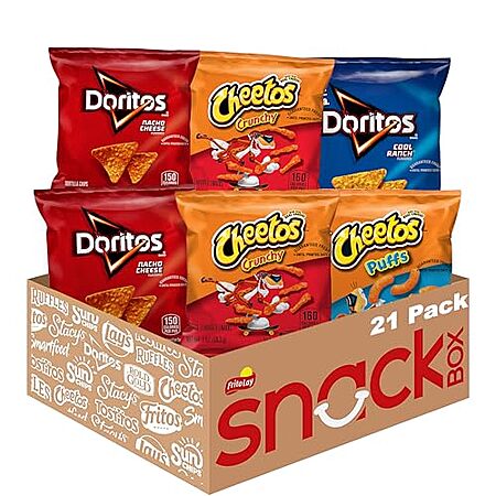 [S&S, AC] $9.35* | 21-Pack Frito-Lay Doritos & Cheetos Mix Snack Bags Variety Pack at Amazon ($NaN each)