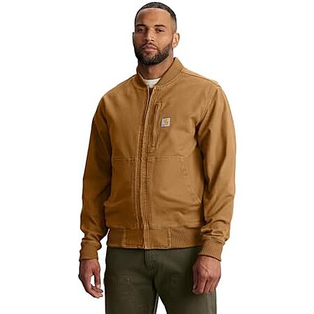 $71.99 | Carhartt Men's Rugged Flex Duck Relaxed Fit Bomber Jacket at Amazon