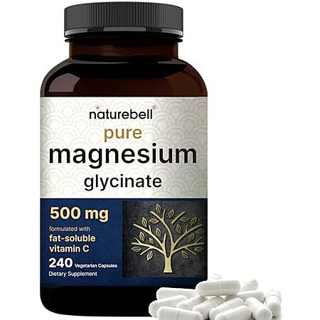 [S&S, AC] $11.17* | 240-Count NatureBell Magnesium Glycinate 500mg Capsules at Amazon