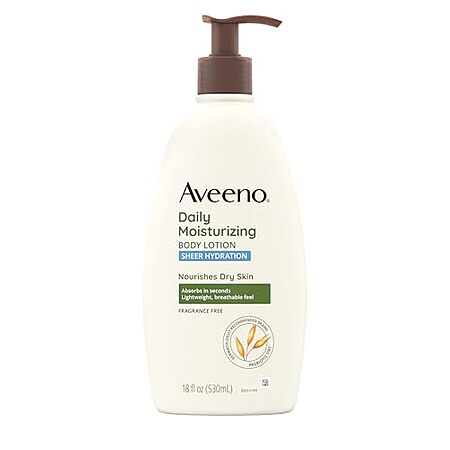 [S&S, AC] $4.54* | 18-Oz Aveeno Sheer Hydration Daily Moisturizing Fragrance-Free Lotion at Amazon