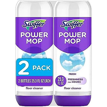 Select Amazon Accounts: 2-Pk 25.3-Oz Swiffer Power Mop Refill Solution (Fresh Scent) $5 w/ Subscribe & Save