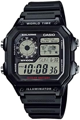 Casio Men's Digital LC Analog Multi-Function 39.5mm Watch (Black) $20