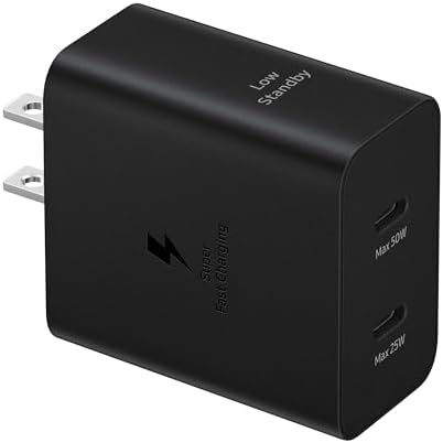 SAMSUNG 50W USB-C Duo Power Adapter Wall Charger $24