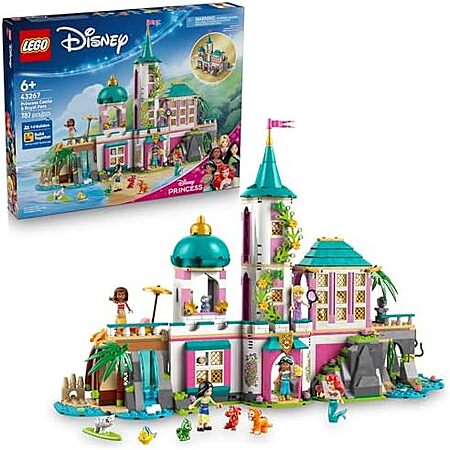 $103.95 | 787-Piece LEGO Disney: Disney Princess - Princess Castle & Royal Pets (43267, 2025) at Amazon