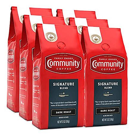 Select Accounts: 6-Pk 12-Oz Community Coffee Signature Blend Dark Roast Ground