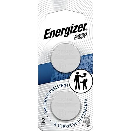 2-Pk Energizer 2450 Lithium Coin Battery