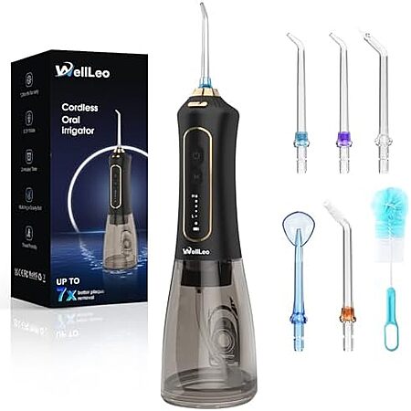 WellLeo 300ml Cordless Rechargeable Water Flosser